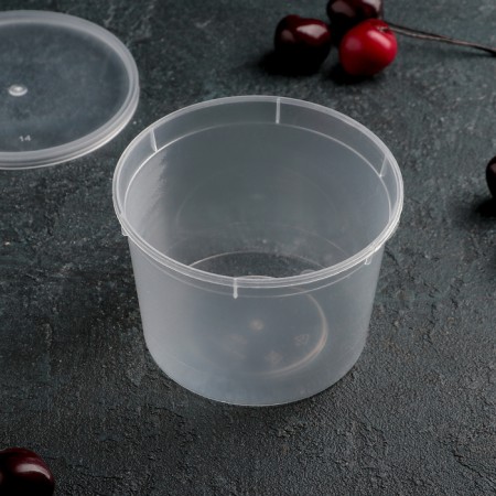 Container plastic disposable “Suditsa”, 500 ml, 25 pcs/pcs, transparent color-2