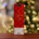 Package for a gift bottle "Happy New Year", red cage, luxury 12 x 36 x 8.5cm