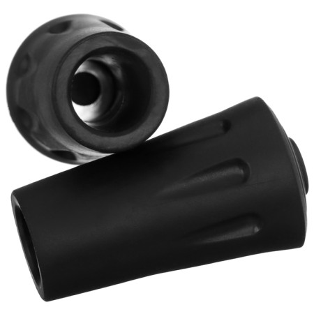 A set of protective caps for tracking sticks, ribbed, 2 pcs., Black color-4
