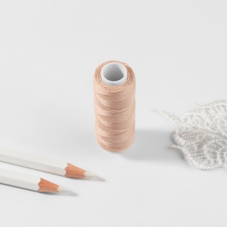 The threads are waxed, round, 300d/3, 0.35 mm, 60 ± 2 m, beige color-2