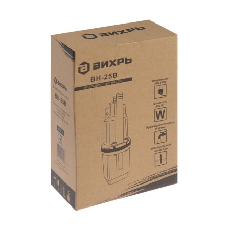 Vibration "Vortex" NU-25V, 280 W, upper fence, pressure 72 m, 18 l/min, cable 25 m-1
