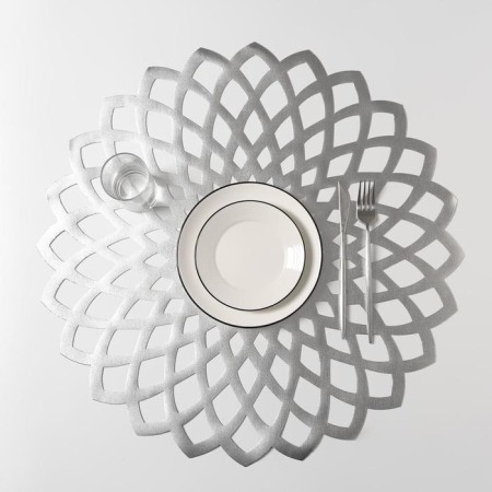 Dining room "Flower", 60 × 60 cm, silver color