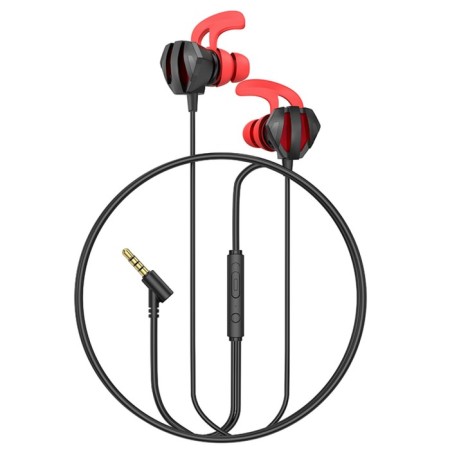Hoco M105 headphones, game, wired, vacuum, microphone, 1.2 m, black-6