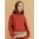 Sweatshirt for girls, height 116 cm, terracotta color