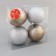 Set of balls plastic D-10 cm, 4 pcs "Winter foliage" silver gold