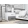 Bedside table, 500x410x452, white/concrete