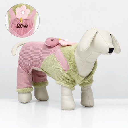 Kombinson "Love", size L (DS 35 cm, OG 45 cm, Osh 35 cm), green/pink