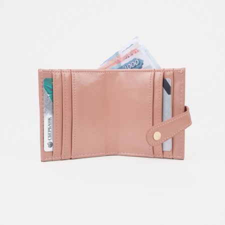 Wallet on the button, pink color-5