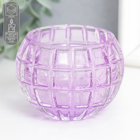 Glass "Bogok" D-4.5 cm lilac 7.5x7.5x6 cm