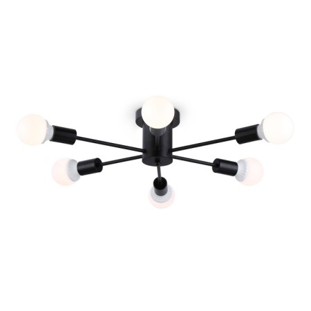 Lamp ceiling in the style of Ambrella Light, Loft, TR80402, 6HE27, Black Color
