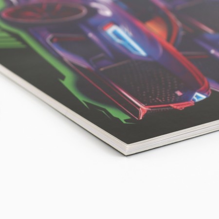 Album for drawing A4 20 sheets on the paper clip "September 1: September 1: Neon machine"-1