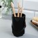 Black toothbrush glass 11 x 7.5 cm