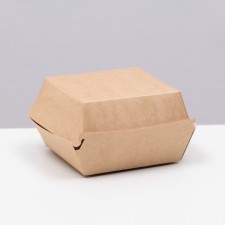 Box under the burger, craft, 11 x 11 x 8 cm