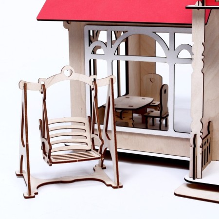 Puppet house, with furniture "country cottage"-3