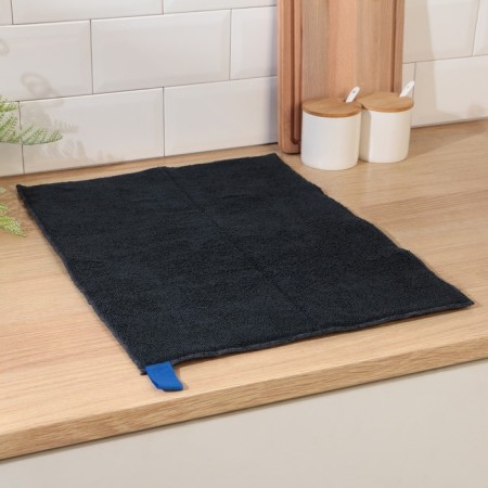 Drying rug of dishes of the shade "Loft", 38 × 50 cm, microfiber, black color-1