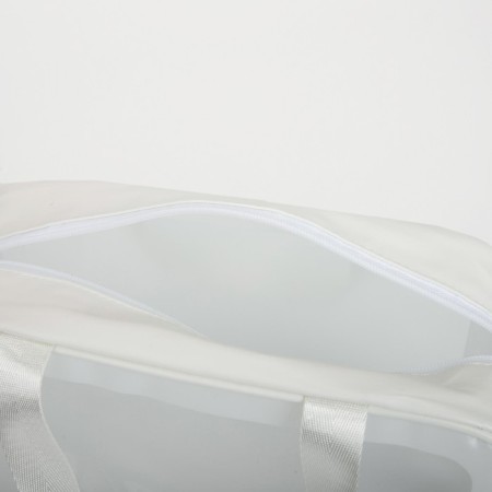 Cosmetic bag with lightning, white color-2