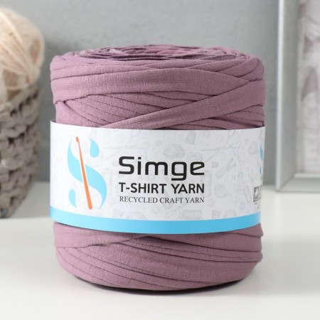 Knitted yarn secondary 90% cotton, 10% p/e, 100m/450 ± 50 g (dusty rose) mix-1