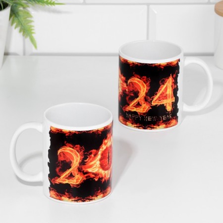 Happy New Year 2024 Happy New Year mug, applying