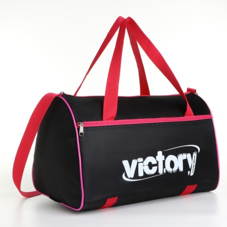 Sports bag with lightning, external pocket, long belt, black color