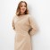 Dress female knitwear minku: Basic line beige color, rr 42