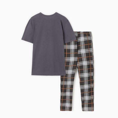 Male pajamas (T-shirt/pants), dark gray color, size 46-5