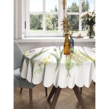 Tablecloth “Flowers of Spring”, round, Saten, d = 150 cm