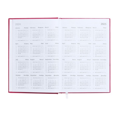 Dated diary 2024, A5, 176 sheets, Attomex.even, Bumvinyl cover, Lasse, Blok 70 g/m2, pink-5