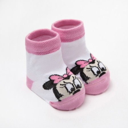Набор носков "Minnie Mouse", белый/розовый, 6-8 см-4