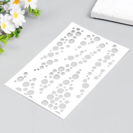 Plastic stencil "Bubbles" 24x16 cm-1