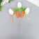 Easter decor on the stick "testicles in sprinkles and carrots" set 5 pcs 6x4 cm