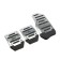 Cartage pedals, anti -slip, chrome, set 3 pcs