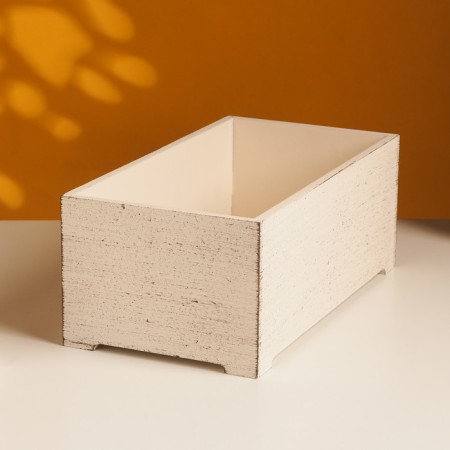 Wooden Kashpo "Provence" 23x12.5x9 cm beige-1