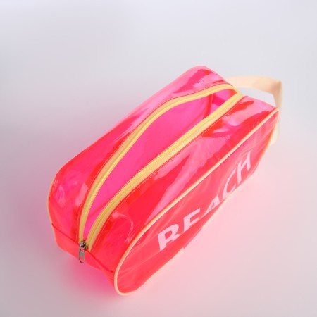 Lightning cosmetic bag, raspberry color-2