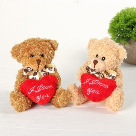 Soft toy "Bear with heart", color mix-2