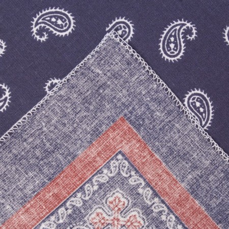 Men's nasal shawls “Ethel”, size 30x30 cm, (set 12 pcs,) print mix, 100% cotton-7
