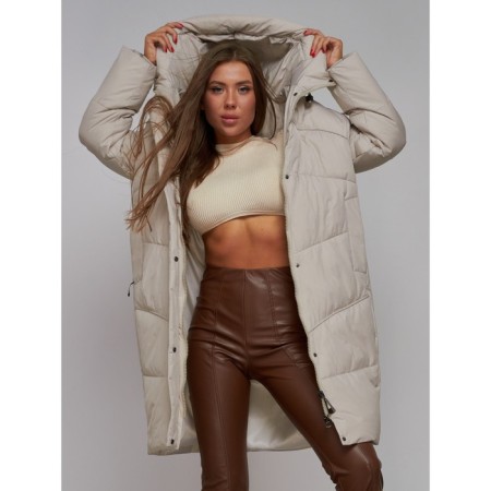 Coat insulated winter feminine, size 48, color light gray-14