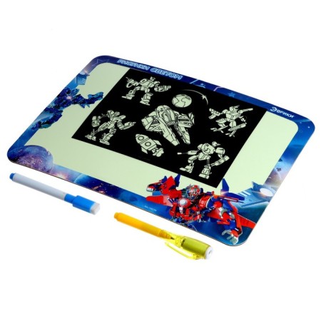 Set for drawing with light "Transformers" + Board write and mes-2