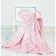 Blanket - a bedspread "Bear", size 100x118 cm, pink color