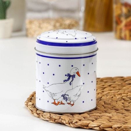 Bank for bulk products "geese", 800 ml, round