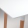 Table on wooden legs Hy-T04, white, size 120x60x74 cm