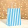 Craft package, blue, "stripes", 27 x 21 x 11 cm