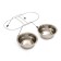 A set of 2 bowls on a stand, 2 x 350 ml