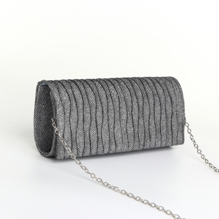 Magneta bag, long chain, silver color-3