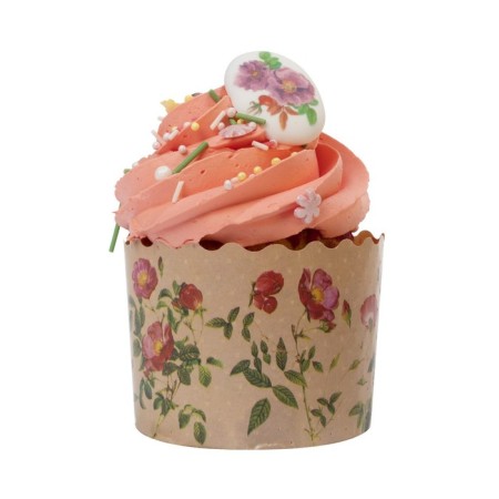 Paper form for cupcake, muffins and kulich "roses" 60x45mm, mix
