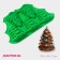 Baking form New Year's share "Christmas trees", silicone, 31.5 × 19 × 3 cm, 5 cells (10 × 8.8 × 3 cm), green color