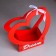 Kashpo wooden-heart "Dream", 24x10x27.5 cm, oak, red