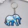 Acryl keychain "Elephant with patterns" 3.5x5 cm
