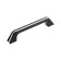 Handle-slop, m/o 96 mm, black color, with a chrome insert
