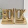 Book holders Ceramics "Inscription - Book" Set 2 pcs gold 28x7x17.5 cm