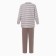 Female "Heart" set (longshit, trousers), light gray color, size 52